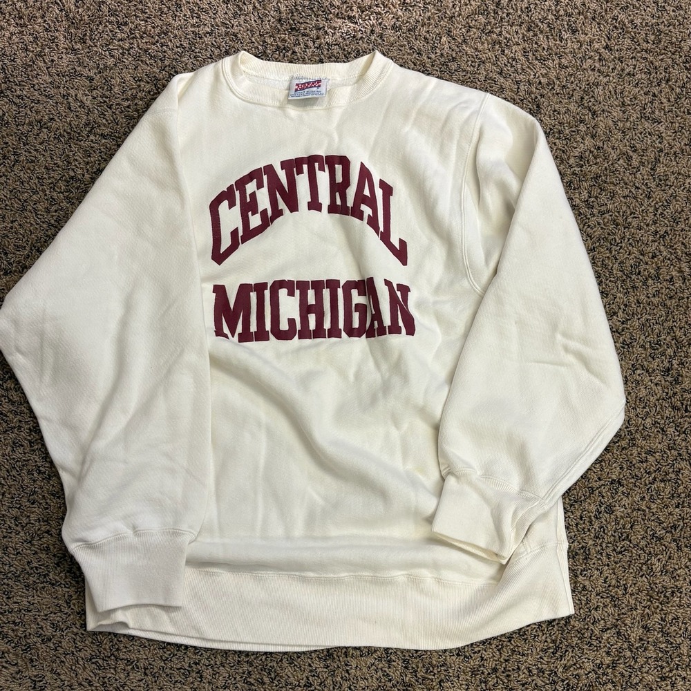 Soffe Heavy Sweats Central Michigan University Sweatshirt XL Maroon Graphic USA